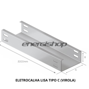 ELETROCALHA LISA TIPO C 100X50X3000 CH22 S/TAMPA