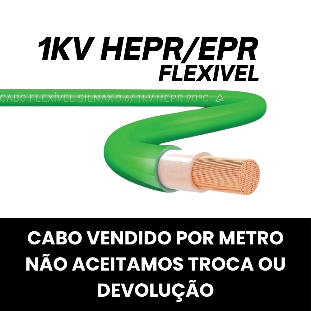 CABO FLEX 1KV 4MM (EPR/HEPR-90) VERDE INDUSC/COBREC/LAMES (MT)
