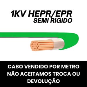 CABO NAX SEMI RIG 10MM 1KV(EPR/HEPR-90) LAMES/COBREC/INDUSC VERDE (MT)