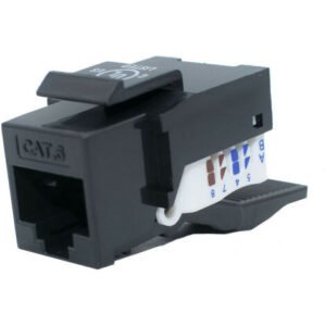 CONECTOR RJ-45 FEMEA CAT5 MS PRETO