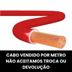 CABO FLEX 6MM 750V LAMES/MEGAT/COBRECOM VERM (MT)