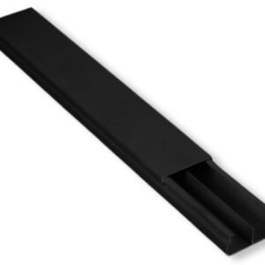 CANALETA PRETA 20X10X2000MM C/FITA E DIV CAIXA 25 UN