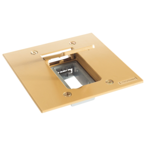 PLACA PISO 4X4 ALUM 1MOD DOURADA