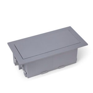 CAIXA DE MESA EMBUTIR ABS P/ 6BL PRATA