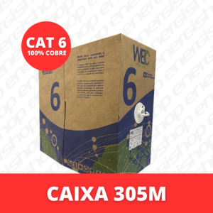 CABO LAN CAT6 U/UTP 4PX24AWG CM CX 305M AZUL