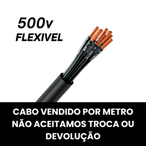 CABO CONTROLE 20X1MM 500V VIAS PRETAS N° (MT)