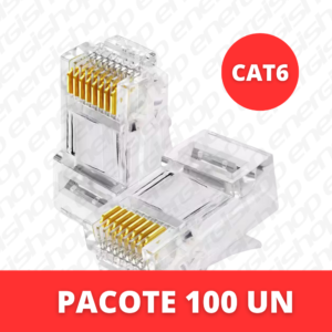CONECTOR MACHO RJ45 CAT6 PCT 100UN
