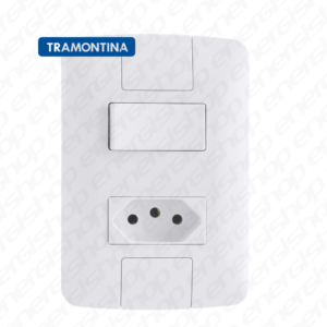 ARIA CONJ PLACA 4X2 1 INT PARAL 10A + 1 TOM 2P+T 10A