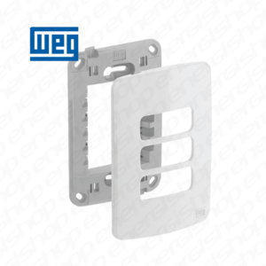 COMPOSÉ PLACA C/SUPORTE 4X2 3 MOD BRANCO