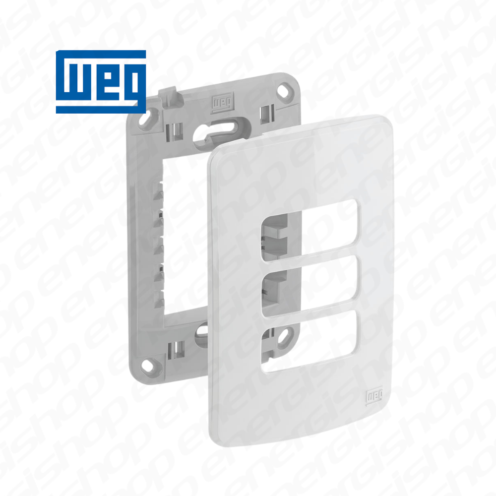 COMPOSÉ PLACA C/SUPORTE 4X2 3 MOD BRANCO