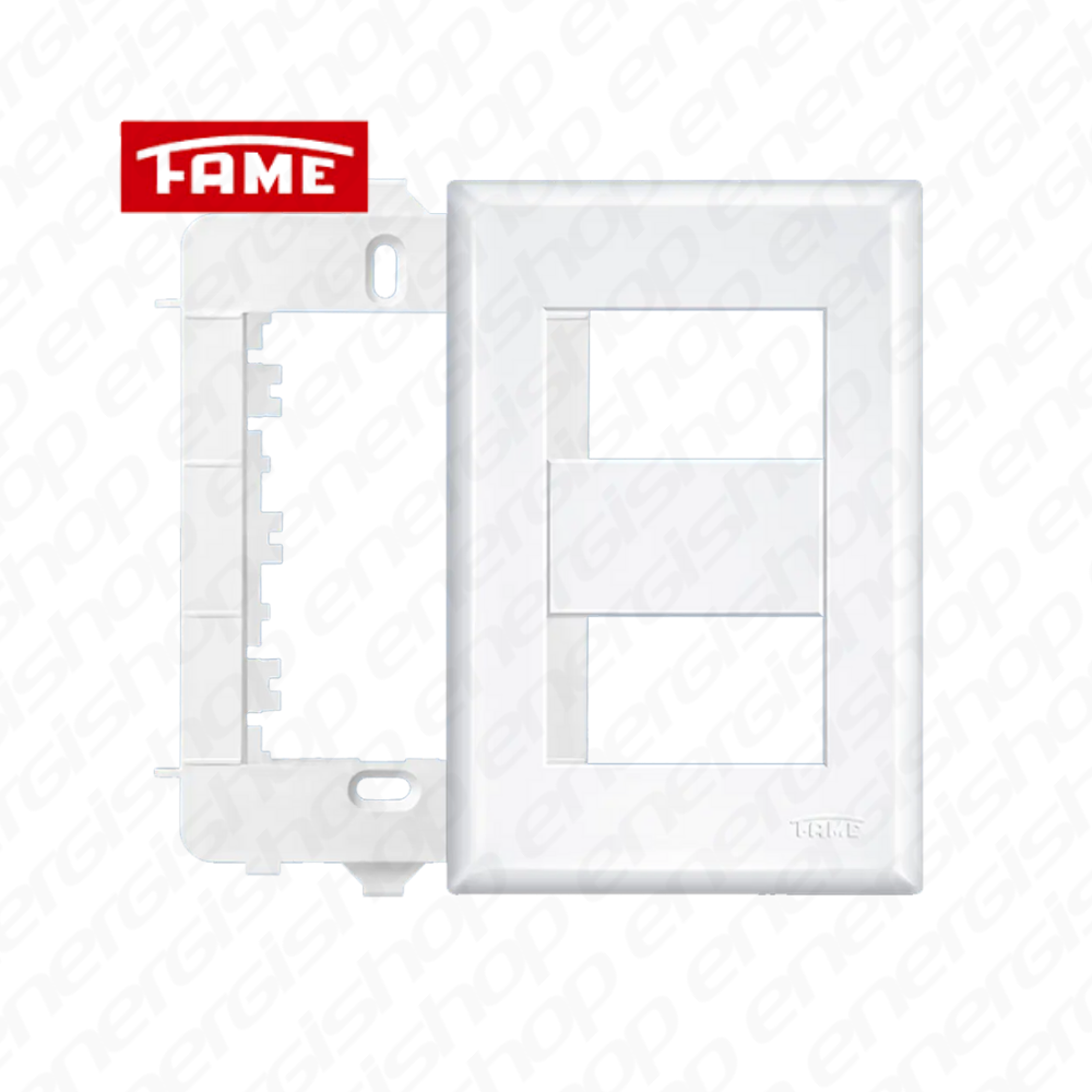 EVIDENCE PLACA C/SUPORTE 4X2 2 MOD SEP BRANCO