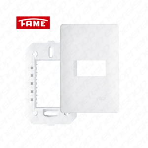 HABITAT BRANCO PLACA 4X2 1 MOD HORIZ + SUPORTE