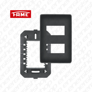 HABITAT BLACK PLACA 4X2 2 MOD SEP C/ SUPORTE