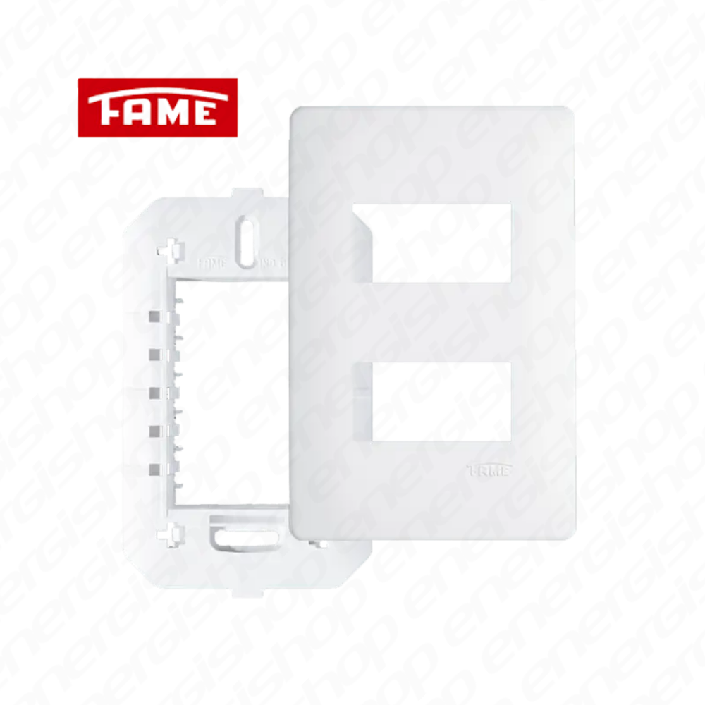 HABITAT BRANCO PLACA 4X2 2 MOD DIST+ SUPORTE
