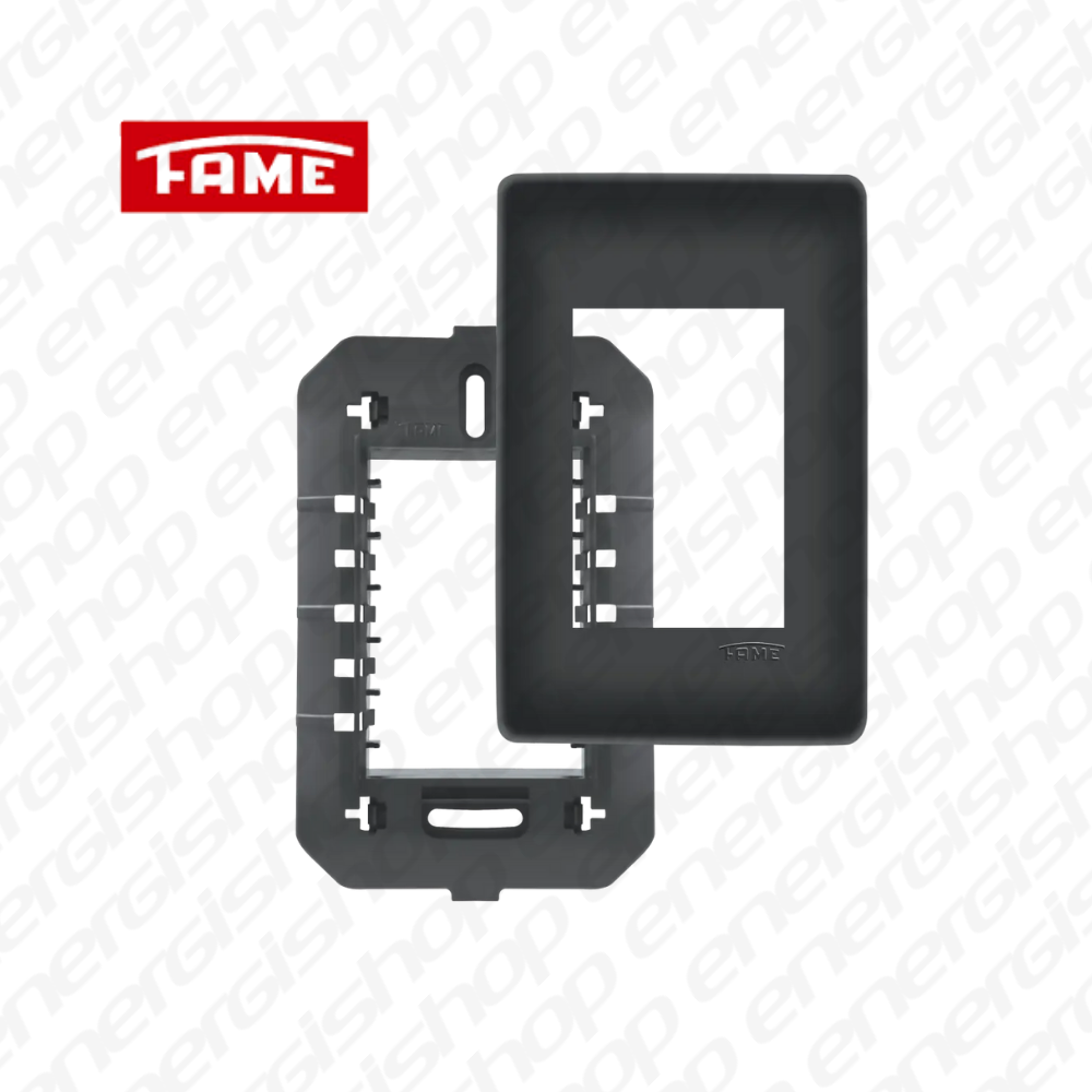 HABITAT BLACK PLACA 4X2 3 MOD C/SUPORTE