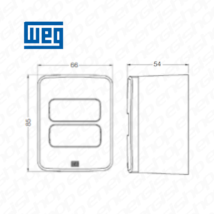 COMPOSÉ PLACA C/SUPORTE 4X2 2 MOD BRANCO