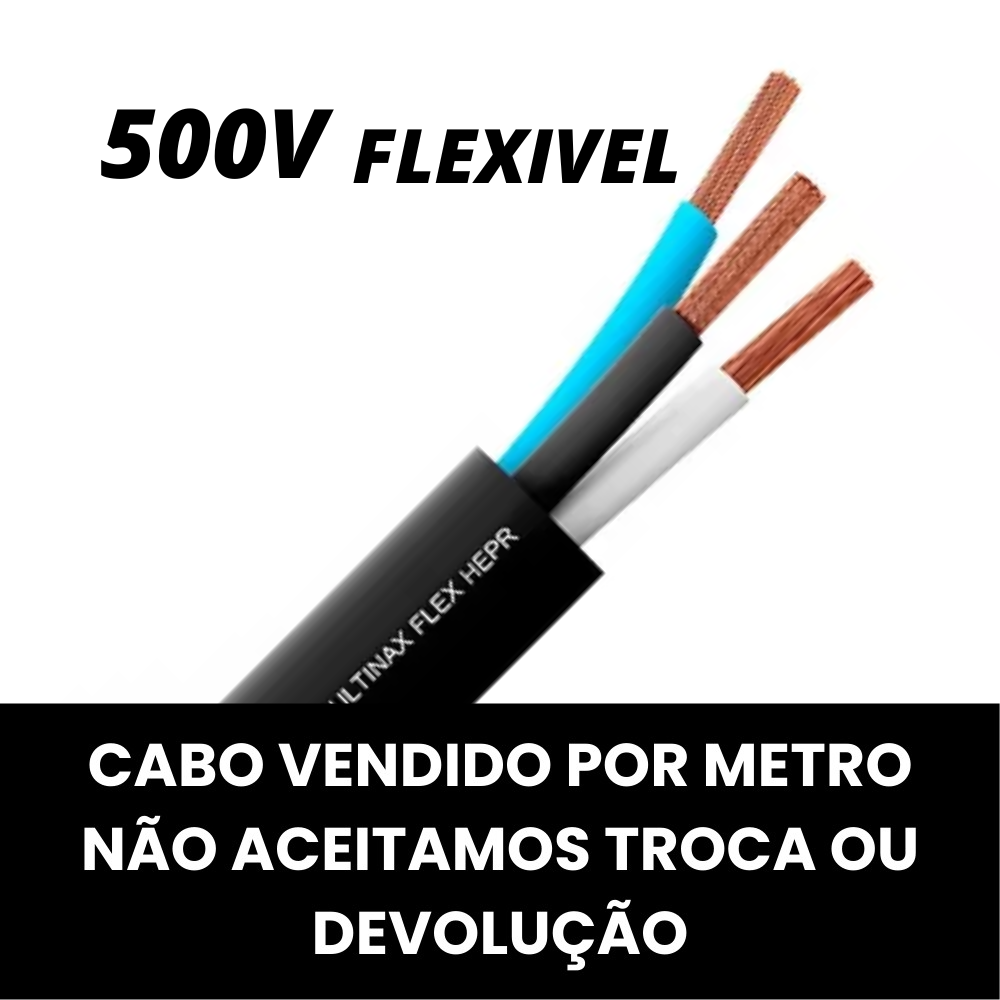 CABO PP FLEX 2X1MM 500V COBRECOM/MEGAT/NAMBEI/LAMESS (MT)