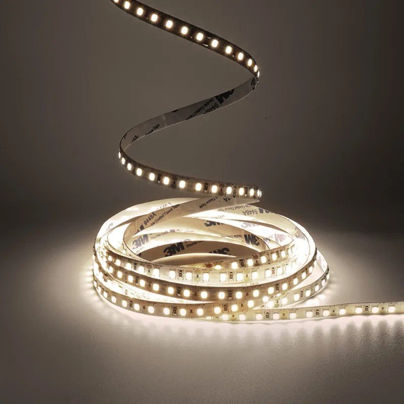 FITA LED 2835 120 LEDS 9.6W 3000K 5M 12V IP20